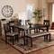 Baxton Studio Bennett Sand Upholstered and Dark Brown Wood 6-Piece Dining Set 172-9399-10916-10519 - alternate 7